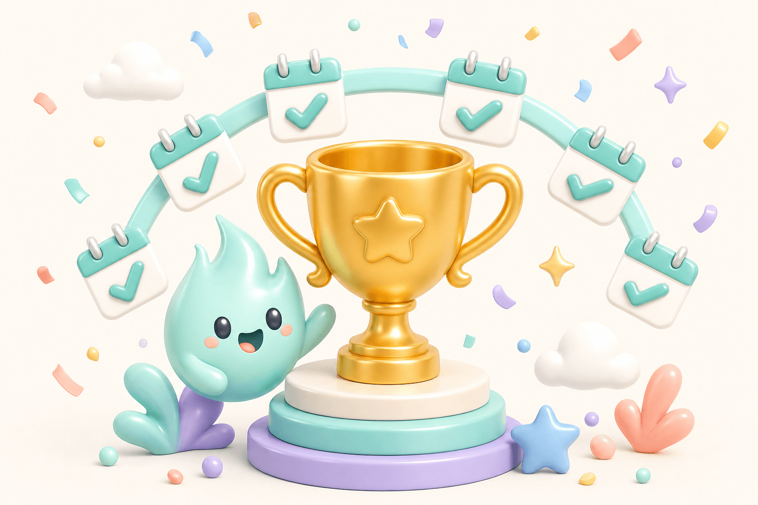 Two phones showing English challenge progress and rankings